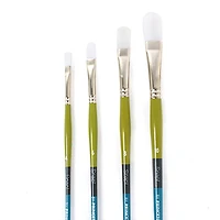 Snap! Paintbrush – Filbert, White Synthetic