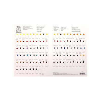 Winsor & Newton watercolor sampler dot card 109 colors