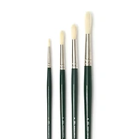 Hog bristles round paintbrush