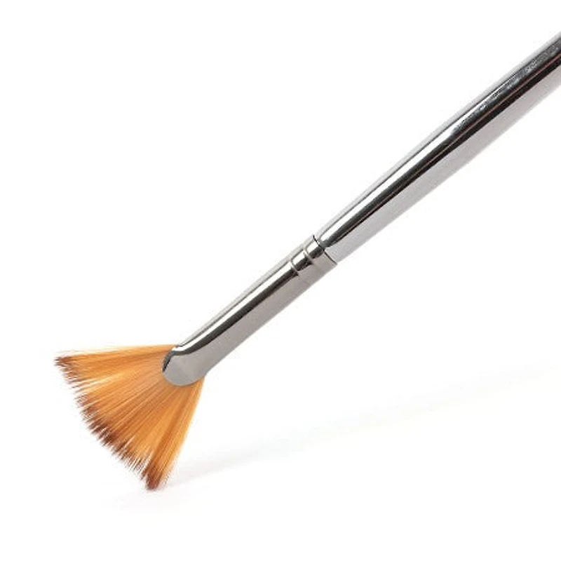 Short handle fan paintbrush