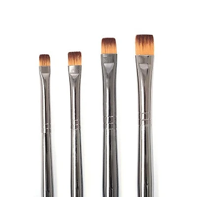 Short handle flat paintbrush