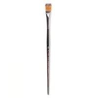 Short handle flat wisp paintbrush