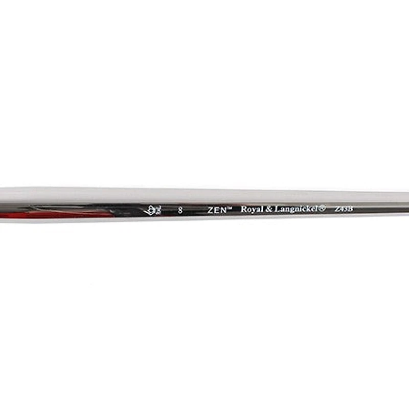 Long handled short flat paintbrush