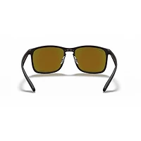Ray Ban 0RB4264 Matte Black w/ Green Mirror Blue Sunglasses