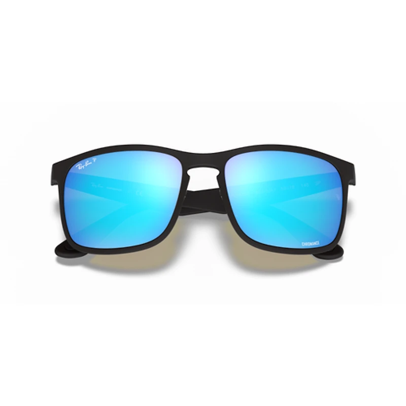 Ray Ban 0RB4264 Matte Black w/ Green Mirror Blue Sunglasses