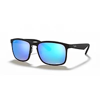 Ray Ban 0RB4264 Matte Black w/ Green Mirror Blue Sunglasses