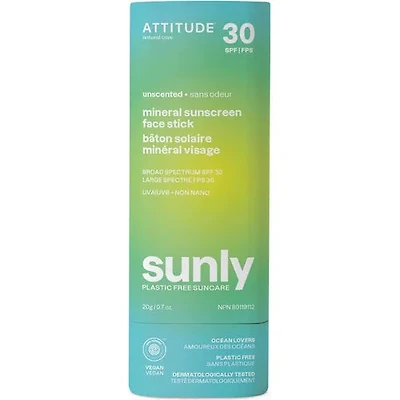 Attitude Sunly Mineral Sunscreen Face Stick Spf 30