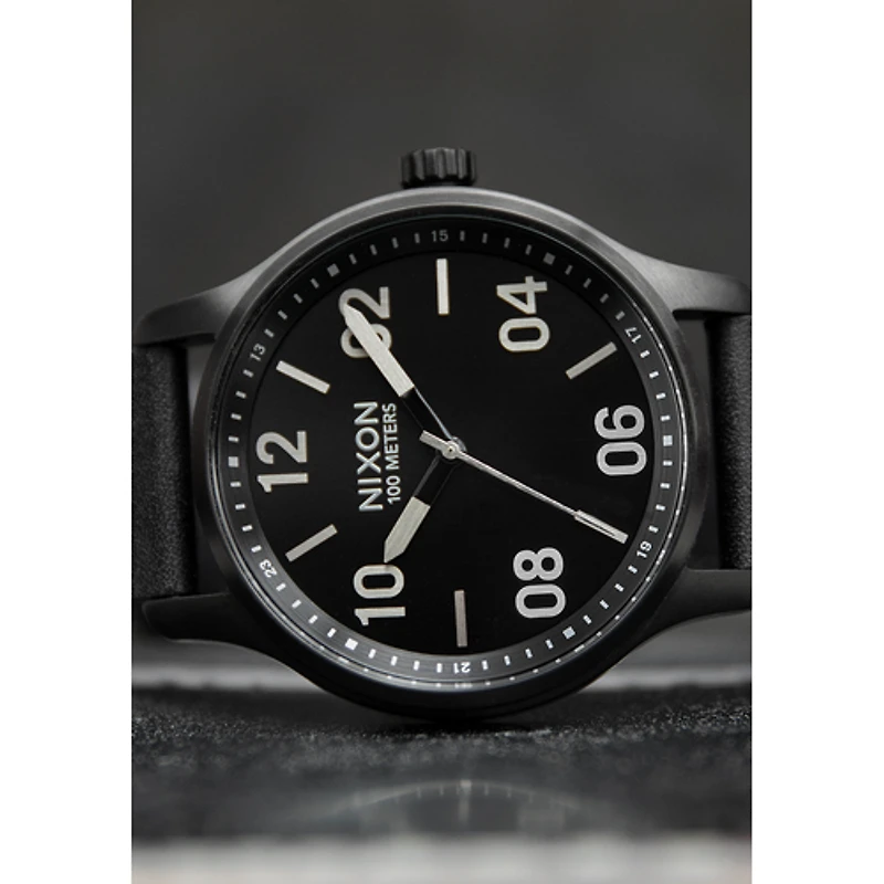 Nixon Patrol Leather Black / Silver / Black