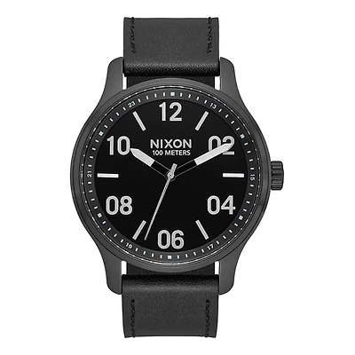 Nixon Patrol Leather Black / Silver / Black