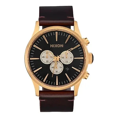 Nixon Sentry Chrono Leather