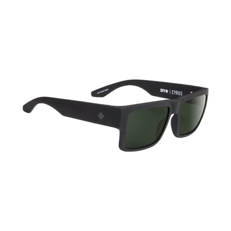 SPY Cyrus Soft Matte Black Happy Grey Green Polarized