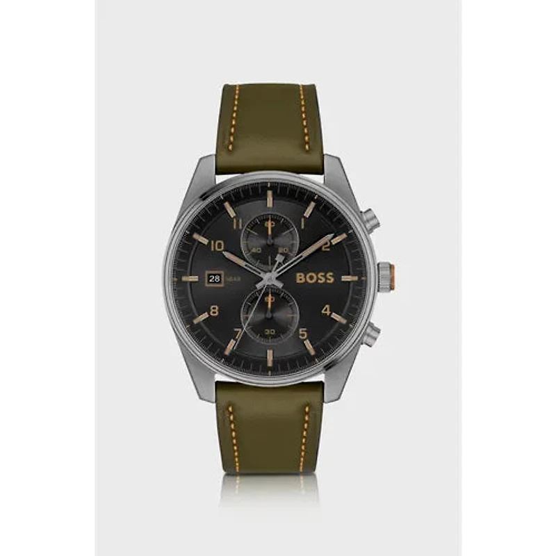 HUGO BOSS Sky Traveller Chrono 5 Bar Leather
