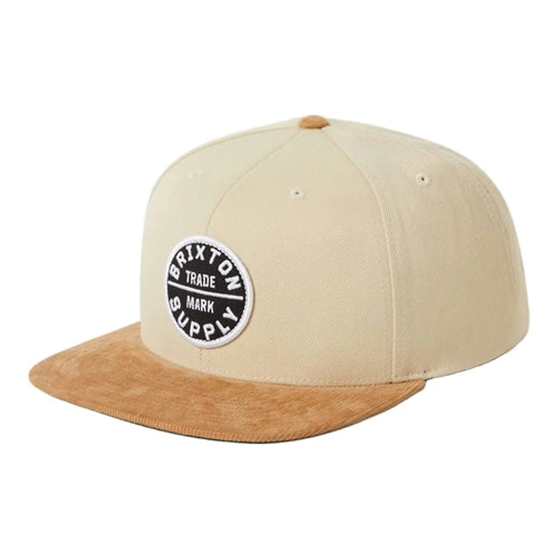 Brixton Oath III Snapback Sand/Light Brown Corduroy