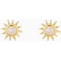 Pura Vida Moonstone Sunray Stud Earrings