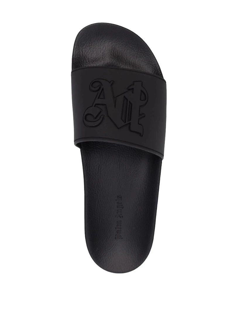 PALM ANGELS - Monogram Slides in Black