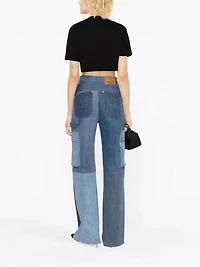 OFF-WHITE - Crop Tee in Black
