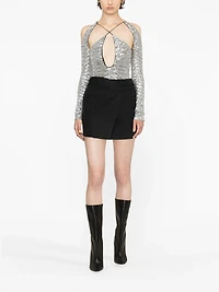 THE ATTICO - Sequined Cut Out Top