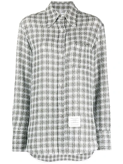 THOM BROWNE - Logo Patch Button Up Shirt