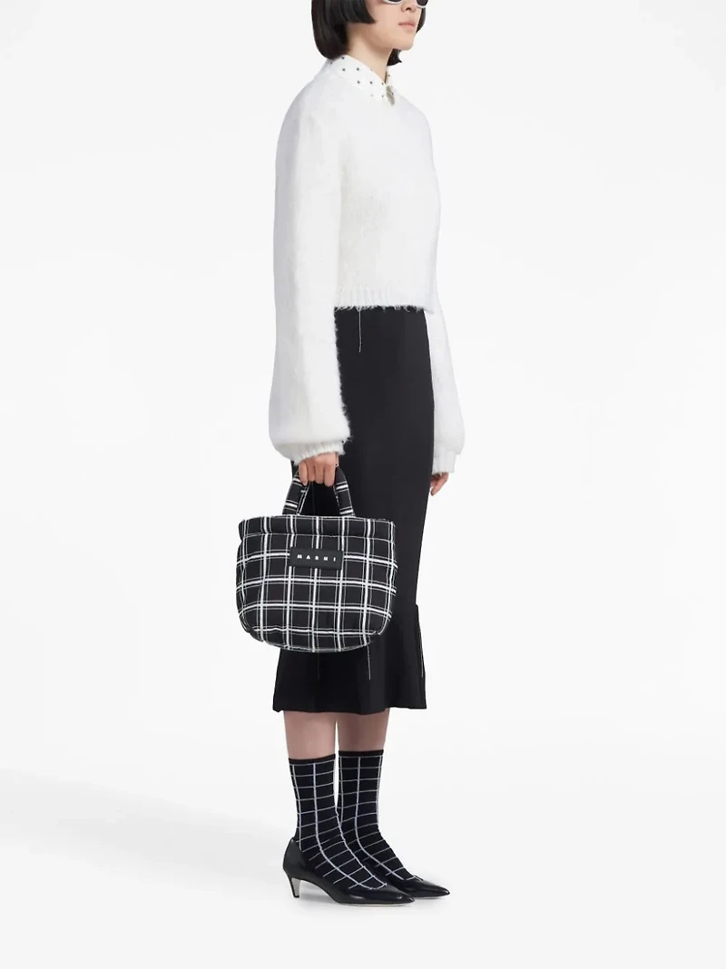 MARNI - Constrast Stitch Skirt in Black