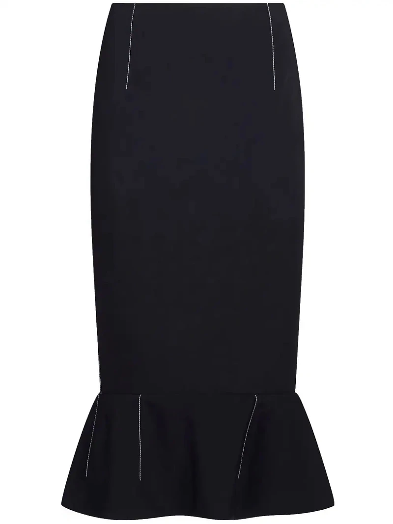 MARNI - Constrast Stitch Skirt in Black