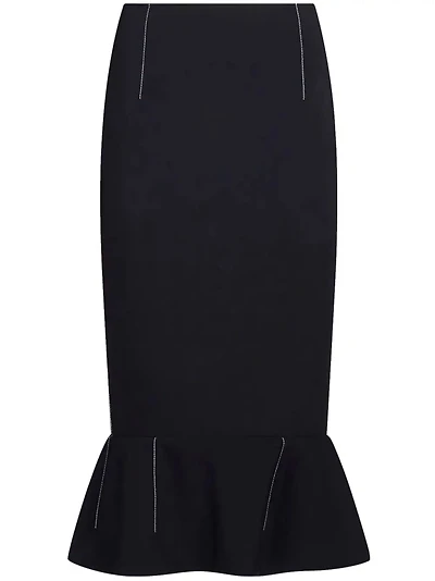 MARNI - Constrast Stitch Skirt in Black