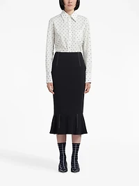 MARNI - Constrast Stitch Skirt in Black