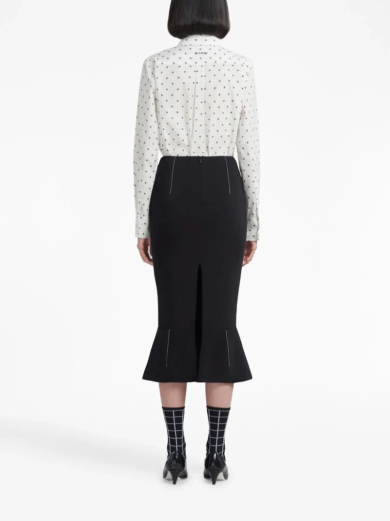 MARNI - Constrast Stitch Skirt in Black