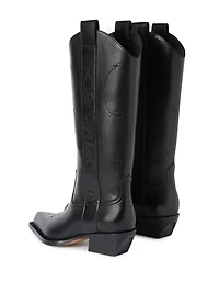 OFF-WHITE - Leather Cowboy Boots in Black
