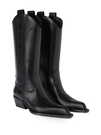 OFF-WHITE - Leather Cowboy Boots in Black