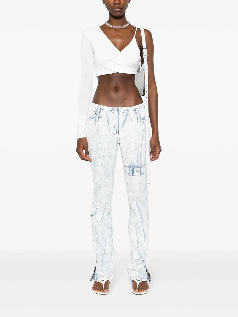 ACNE STUDIOS - Low Rise Textured Jeans