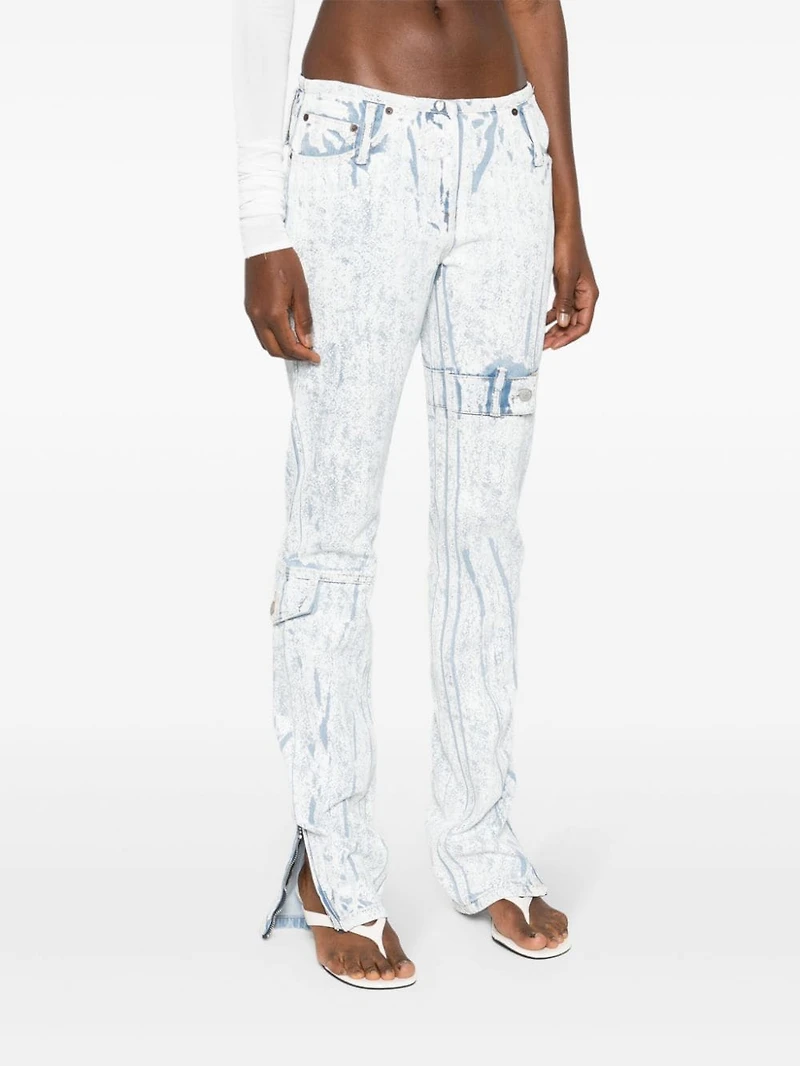 ACNE STUDIOS - Low Rise Textured Jeans