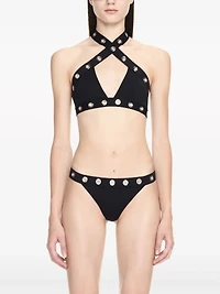 OFF-WHITE - Eyelet Bikini in Black