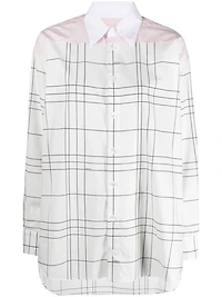 MARNI - Checkered Long Sleeve Shirt in White