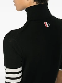 THOM BROWNE - Stripe-Detailing Short-Sleeve Jumper