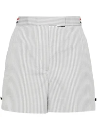 THOM BROWNE - Striped Shorts in Light Gray