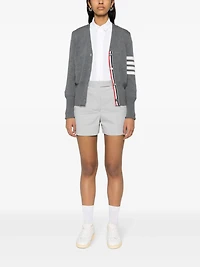 THOM BROWNE - Striped Shorts in Light Gray