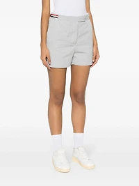 THOM BROWNE - Striped Shorts in Light Gray