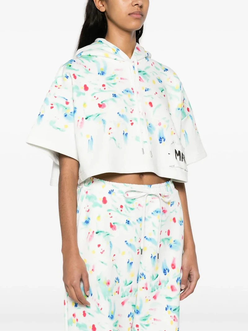 MARNI - Floral Print Hoodie
