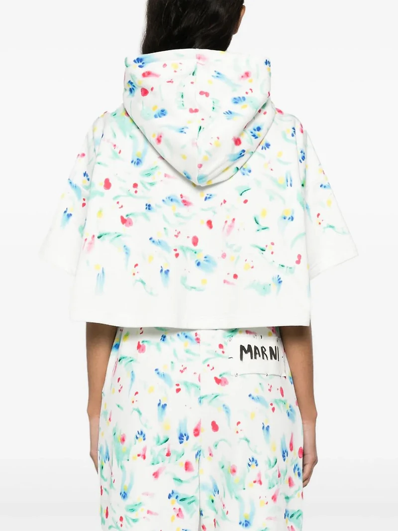 MARNI - Floral Print Hoodie
