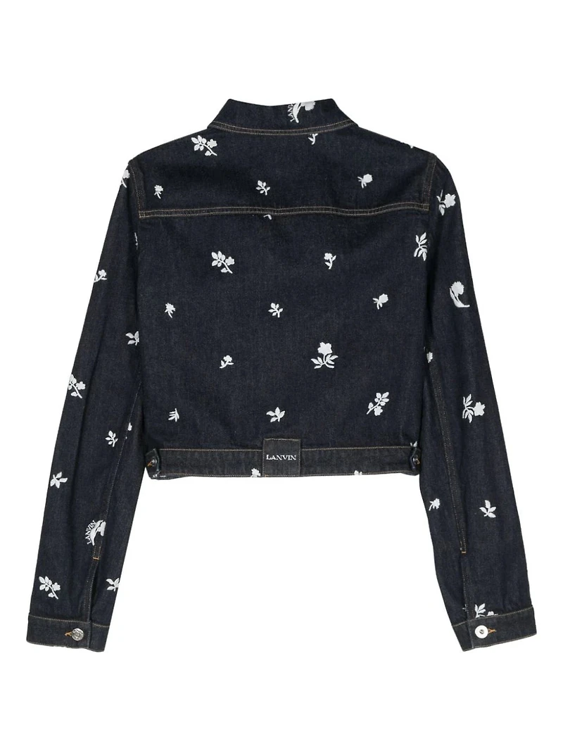 LANVIN - Floral Embroidered Denim Jacket