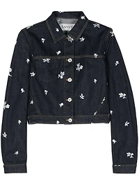 LANVIN - Floral Embroidered Denim Jacket