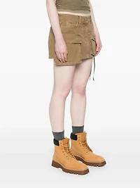 THE ATTICO - Denim Cargo Skirt in Tan