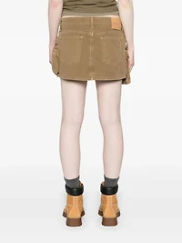 THE ATTICO - Denim Cargo Skirt in Tan