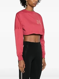 PALM ANGELS - Cropped Long Sleeve in Light Red