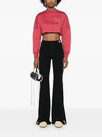 PALM ANGELS - Cropped Long Sleeve in Light Red