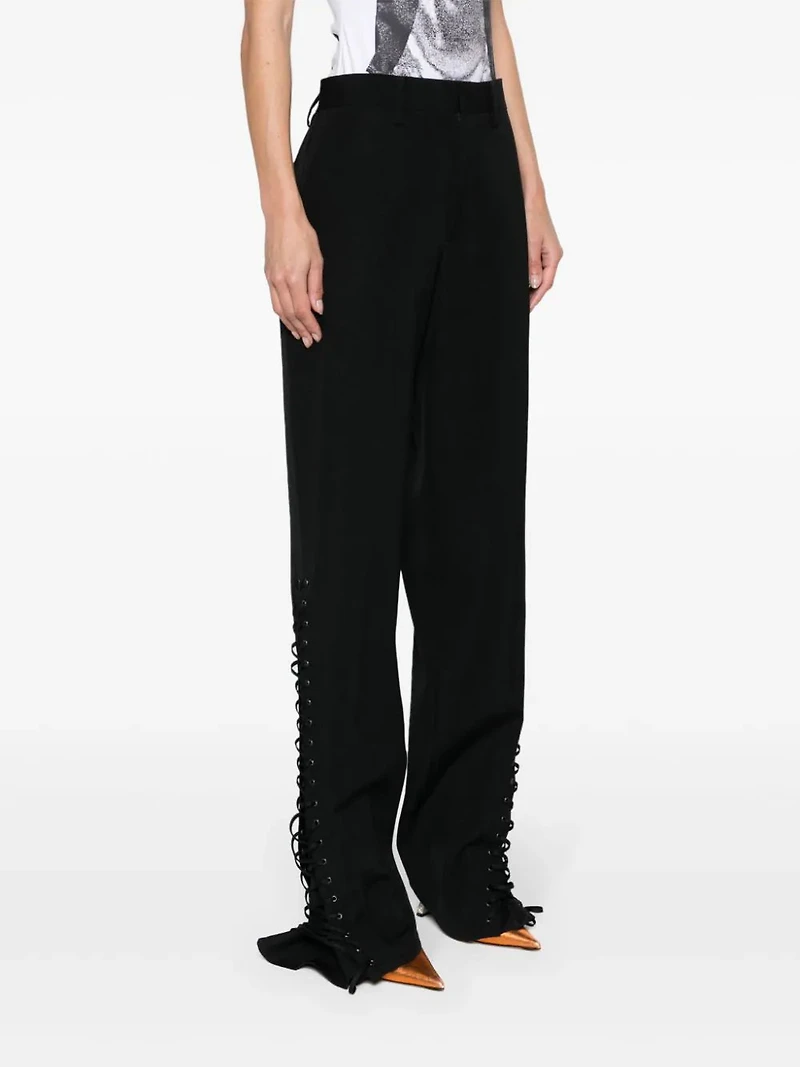 JEAN PAUL GAULTIER - Lace Up Trousers in Black