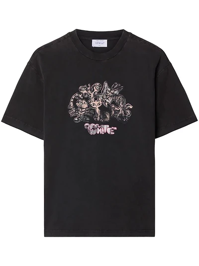 OFF-WHITE - T-Shirt in Washed Black
