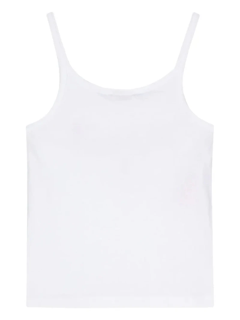 MARNI - Embroidered Logo Tank in White