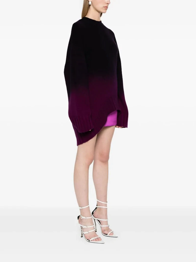 THE ATTICO - Ombré Long Line Sweater in Purple