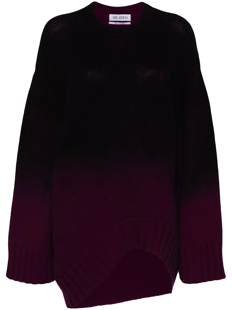 THE ATTICO - Ombré Long Line Sweater in Purple